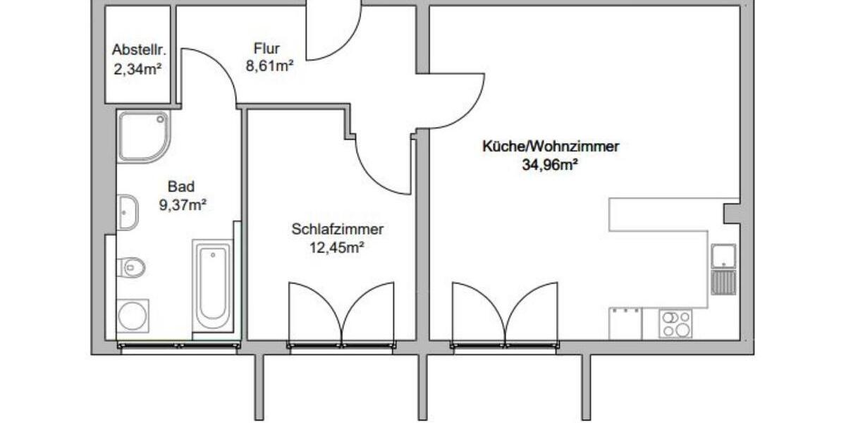 Erdgeschoßwohnung Spremberg - 2 Zimmer, 68 m&sup2;, 440&euro; | Angebot:16542666